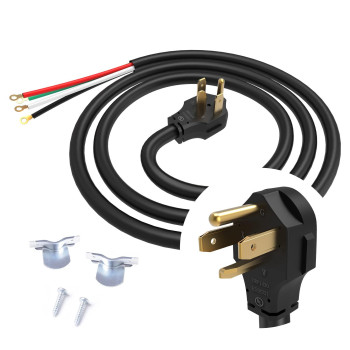 Topdc 4 Prong Dryer Cord 30 Amp Appliance Power Cord 5 Feet Wires In 4 Colors With O Ring Terminal Connectors Pure Copper Wir