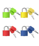 Suitcase Locks With Keys Mini Metal Luggage Locks Keyed Padlocks Multicolor Copper Keyed Padlocks For Suitcase Backpack Boxes