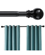 Horse Secret Black Curtain Rod 1 Inch Extra Long Curtain Rods For Windows 32 To 95 Inch Adjustable Window Curtains Rod For L