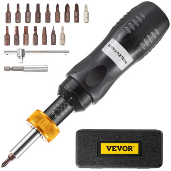 Vevor Torque Screwdriver 14 Drive Screwdriver Torque Wrench Torque Screwdriver Electrician 2070 Inlbs Torque Range Accura