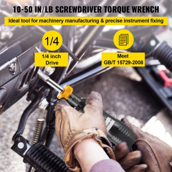 Vevor Torque Screwdriver 14 Drive Screwdriver Torque Wrench Torque Screwdriver Electrician 1050 Inlbs Torque Range Accur