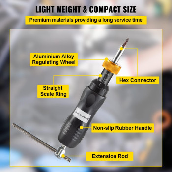 Vevor Torque Screwdriver 14 Drive Screwdriver Torque Wrench Torque Screwdriver Electrician 1050 Inlbs Torque Range Accur