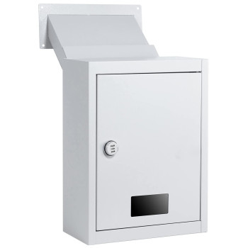 Toriexon Through The Wall Drop Box With Combination Lock 165 X 125 X 6 Adjustable Chute Deposit Safe Mail Box Rainproo