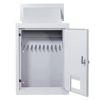 Toriexon Through The Wall Drop Box With Combination Lock 165 X 125 X 6 Adjustable Chute Deposit Safe Mail Box Rainproo