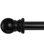 Black Curtain Rods For Windows 66 To 144 Long Curtain Rods For Grommet Drapes 1 Inch Curtain Rod Heavy Duty For Sliding Door