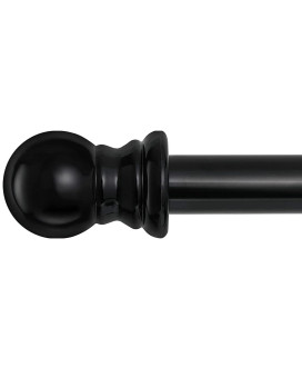 Black Curtain Rods For Windows 66 To 144 Long Curtain Rods For Grommet Drapes 1 Inch Curtain Rod Heavy Duty For Sliding Door