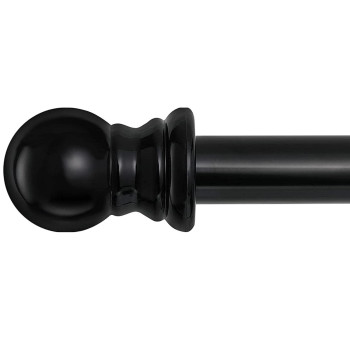 Black Curtain Rods For Windows 66 To 144 Long Curtain Rods For Grommet Drapes 1 Inch Curtain Rod Heavy Duty For Sliding Door