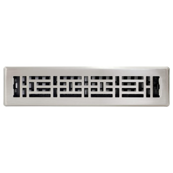 Decor Grates Ajh214Nkl Oriental Floor Register 2X14 Inches Brushed Nickel