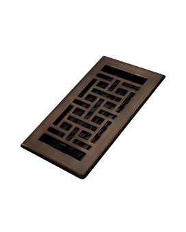 Decor Grates Ajh408Rb Oriental Floor Register 4W X 8H Rubbed Bronze Finish