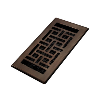 Decor Grates Ajh408Rb Oriental Floor Register 4W X 8H Rubbed Bronze Finish