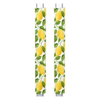 Summer Refrigerator Door Handle Covers Cute Lemon Set Of 2 Washable Kitchen Appliance Handles Decor Protector For Fridge Micro