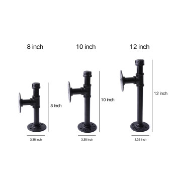 34 Industrial Pipe Shelf Brackets Black Iron Wall Mounted Diy Shelving Brackets Hanging Custom Pipe Brackets For Floating Sh