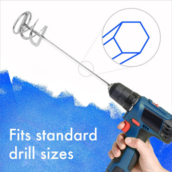 Impresa 2 Pack Paint Mixer For Drill Extra Long Rust Proof Drill Mixer Paint Stirrer Drill Attachment Easy Cleaning Dr