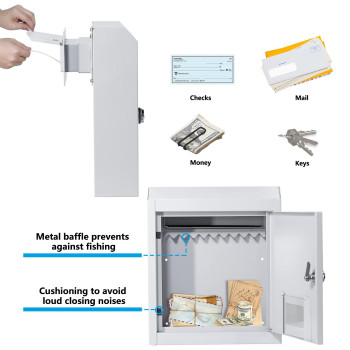 Toriexon Through The Door Drop Box 165 X 125 X 6 Mail Slots For Doors Adjustable Chute Door Mail Slot With Combination