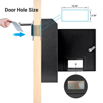 Toriexon Through The Door Drop Box 165 X 125 X 6 Mail Slots For Doors Adjustable Chute Door Mail Slot With Combination