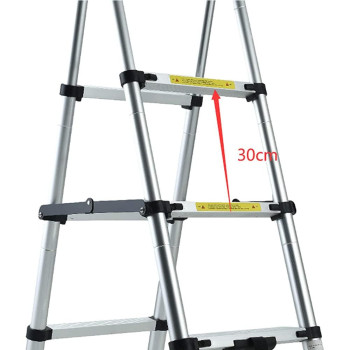 67 Steps66Ft 75Ft Aluminium Herringbone Ladder Portable Household Aframe Portable Multipurpose Telescopic Ladder