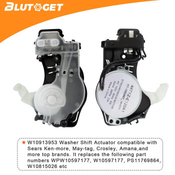 Upgrade W10913953 W10815026 Washer Shift Actuator By Blutoget Compatible For Whirlpool Kenmore Washing Machine Replaces W1