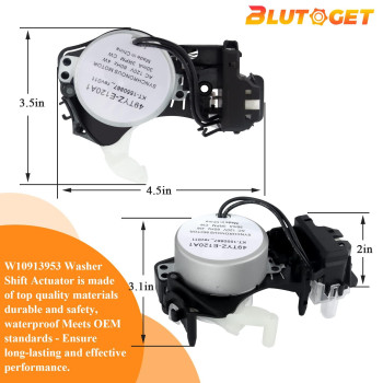 Upgrade W10913953 W10815026 Washer Shift Actuator By Blutoget Compatible For Whirlpool Kenmore Washing Machine Replaces W1