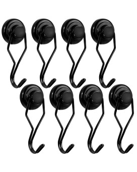 E Bavite Swivel Swing Black Magnetic Hooks 60Lbs Heavy Duty Neodymium Magnetic Hooks With Black Epoxy Coating For Refrigerator