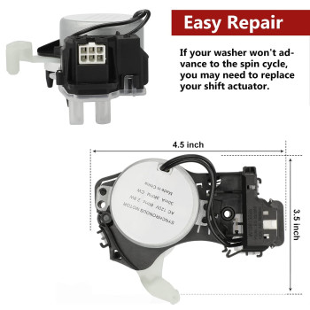 W10913953 Washer Shift Actuator W10815026 Actuator Replacement Compatible With Whirlpool Maytag Centennial Kenmore Amana Wtw5000