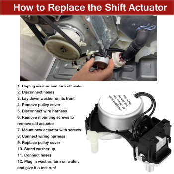 W10913953 Washer Shift Actuator W10815026 Actuator Replacement Compatible With Whirlpool Maytag Centennial Kenmore Amana Wtw5000