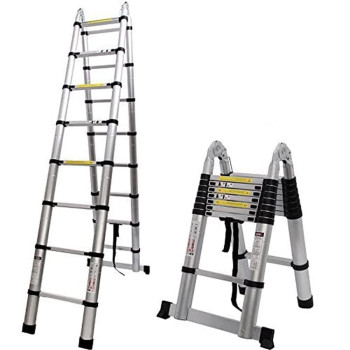 Telescoping Extension Ladder 5M2525M165 Ft Aluminum Extension Telescopic Ladder Multipurpose Climb Extendable Step Heavy