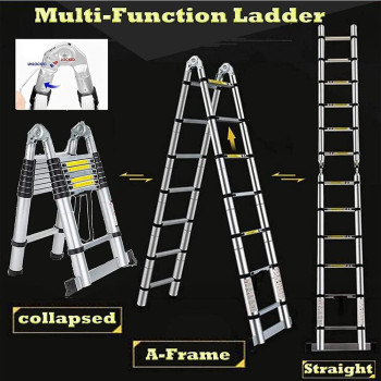 Telescoping Extension Ladder 5M2525M165 Ft Aluminum Extension Telescopic Ladder Multipurpose Climb Extendable Step Heavy