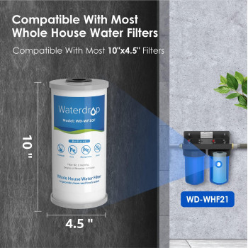 Waterdrop Whole House Water Filter Iron Filter Sediment Filter For Well Water Reduce Manganese Replacement For Ispring Ge