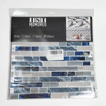 10Sheet Peel And Stick Backsplash For Kitchen Bathroom Stick On Backsplash Blue Tile 12X12