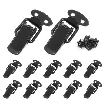 Jiozermi 12 Pack Spring Toggle Latch 18 Length Buckle Latch 304 Stainless Steel Spring Loaded Toggle Latch Catch For Wooden