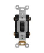 Enerlites 30 Amp Doublepole Toggle Light Switch 30A 120277V Selfgrounding Industrial Grade Ul Listed 82300Bk Black