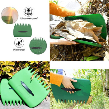 Generic Garden And Yard Leaf Scoops Hand Rakes Large Sized Multiple Use For Leaves Lawn Debris And Trash Pick Up 1 Pair Of