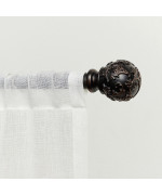 Exclusive Home Vine 1 Curtain Rod And Finial Set Oil Rubbed Bronze Adjustable 3672