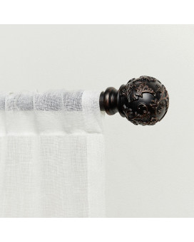 Exclusive Home Vine 1 Curtain Rod And Finial Set Oil Rubbed Bronze Adjustable 3672