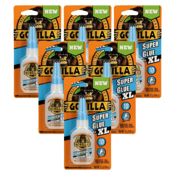 Gorilla Super Glue Xl 25 Gram Clear Pack Of 6