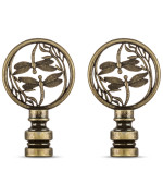 2 Packs Lamp Finial Cap Knob Dragonfly Design Lamp Decoration For Lamp Shade Antique Brass 138 Inches