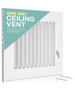 Home Intuition Ceiling Register Air Vent Covers For Home Ceiling Or Wall 6X6 Inch Duct Opening 1Way White Grille Register