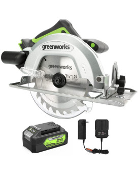 Greenworks 24V 714 Circular Saw Brushless Cordless With 4Ah Battery And 2A Charger