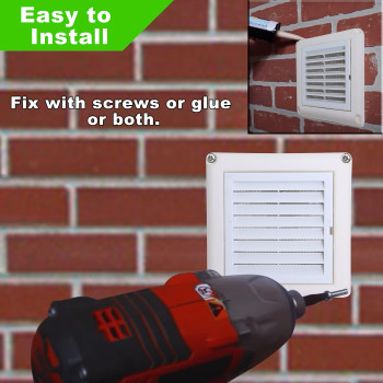 4 Inch Louvered Dryer Vent Cover 2 Pack One Way Exterior Wall Air Vent For Outdoor Bathroom Flat Dryer Vent Kit