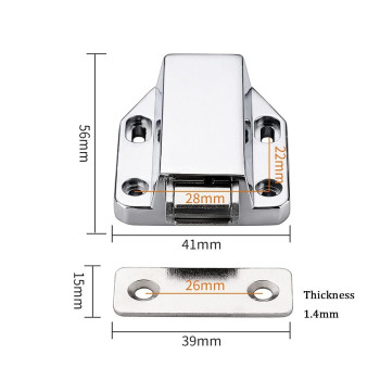 Magnetic Push Latch Heavy Duty Pack Push To Open Cabinet Hardware Magnetic Touch Latches For Large Door Push Release Metal Alloy