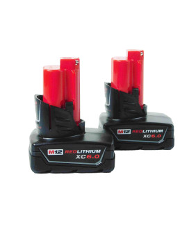 Milwaukee 48112460 M12 12V Lithiumion Xc Extended Capacity Battery Pack 60Ah 2Pack