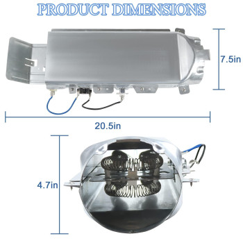 Dc9714486A Dryer Heating Heater Element Replacement For Samsung Dv45H7000Ewa2 Dv42H5000Ewa3 Dv40J3000Ewa2 Dv42H5200Epa3 Dv4