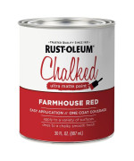 Rustoleum 3292112Pk Ultra Matte Interior Chalked Paint 30 Oz Farmhouse Red 18 Quarts Pack Of 2