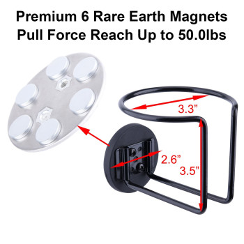 Magnetic Cup Holder With 2 Screw Hole Magnet Sus 304 Stainless Steel Magnetic Drink Holder For Bottle Can Coffee Mug Tumbler On