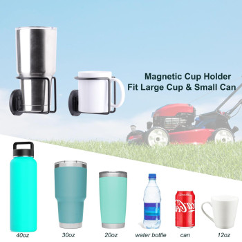 Magnetic Cup Holder With 2 Screw Hole Magnet Sus 304 Stainless Steel Magnetic Drink Holder For Bottle Can Coffee Mug Tumbler On