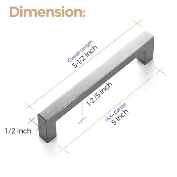 Ravinte 35 Pack Cabinet Handles Square Cabinets Cupboard Handles Brushed Nickel Drawer Pulls Stainless Steel Kitchen Cabinet Pul