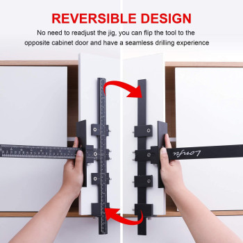 Lonfu Cabinet Hardware Jig For Handles Adjustable Template With Convenient And Precise Installation For Door And Drawer Knobs P