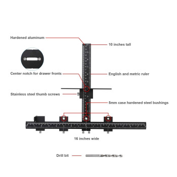 Lonfu Cabinet Hardware Jig For Handles Adjustable Template With Convenient And Precise Installation For Door And Drawer Knobs P