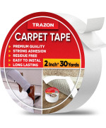 Trazon Carpet Tape Double Sided Rug Tape Grippers For Hardwood Floors And Area Rugs Carpet Binding Tape Strong Adhesive And