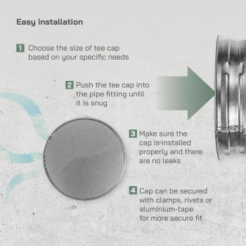 Vent Systems 6 Metal Tee Cap Galvanized Steel End Cap Dryer Duct End Cap 6In Steel End Cap Steel Plug 6Inch Round Metal D